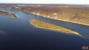 Полет из Самары с Лысой горы до оз. Долгое ,через Волгу, и обратно. Красота осени.