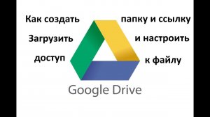 Google Drive\Диск - как создать папку, загрузить файл, настроить доступ и ссылку на win 11