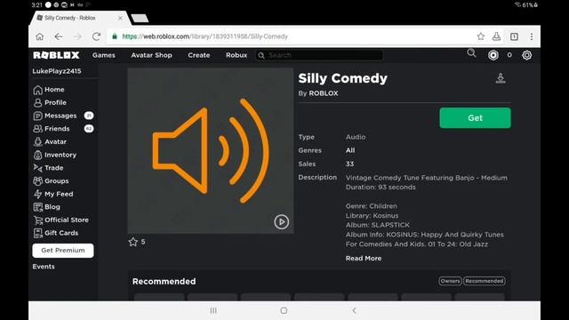 ROBLOX - How To Download Audio From Audio Library (Android Only)
