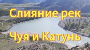 Слияние рек Чуя и Катунь. Природа Горного Алтая. Река Чуя. Река Катунь.