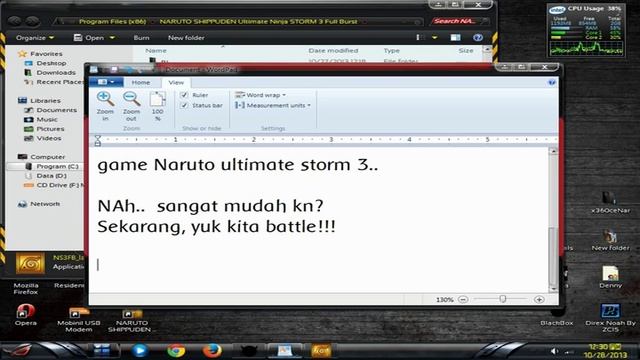 Setting Gamepad Naruto Ultimate Ninja Strom 3 PC смотреть онлайн