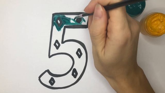 Draw the number five | Рисуем цифру пять | Біз бес санды тартамыз смотреть онлайн