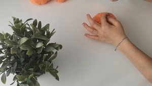 DIY.Тыква из ткани своими руками.Pumpkin of fabric.
