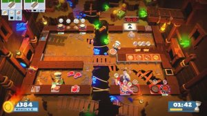 Overcooked 2. Story 2-5 | 3 players online coop 4 stars | Score: 2928