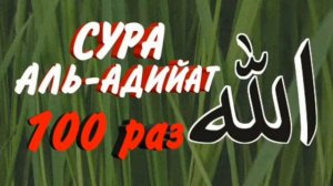 Сура Аль-Адийат 100 раз :чтец Мишари Рашид