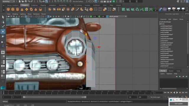 MAYA урок Моделирование мультяшного автомобиля часть 1
