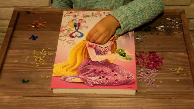DIY. Рапунцель.Картина из паеток смотреть онлайн