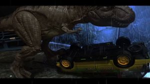 Jurassic Park T-Rex break out Ford Explorer scene 2022 Legacy Series Jurassic World Dominion traile