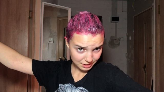 Красим волосы Тоникой из голубого в розовый, в домашних условиях смотреть онлайн