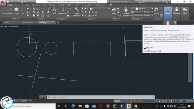 AutoCAD Tutorial-23 || Utilities Command [measure,id point style,quick select calculator] in Autoca