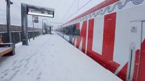 Станция МЦД-2 Перерва. Прибытие поезда ЭГ2Тв Иволга.