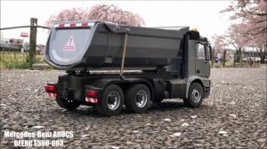 1/10 Scale Toy RC Dump Truck :DEERC E590-003 MERCEDES BENZ AROCS