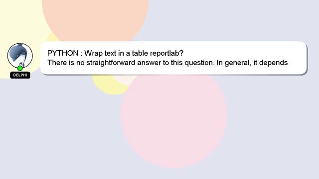 PYTHON : Wrap text in a table reportlab? смотреть онлайн