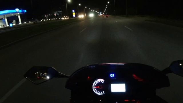 Собрались большой компанией на мото//ночные покатушки на спортбайках//Hyosung 650