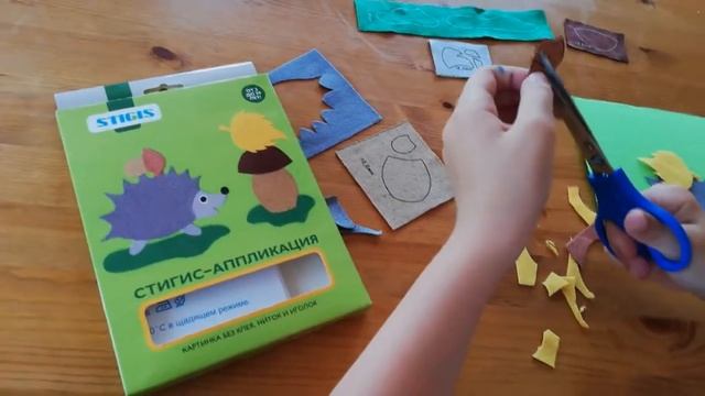 Открытка своими руками / Аппликация из ткани / Стигис аппликация / Набор маленький Ежик смотреть онлайн