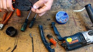 DIY Kabelbruch Bohrmaschine Bosch GSB 21-2 RE Professional Drill Cable break repair