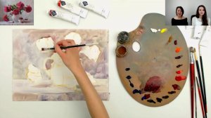 Бесплатный мастер-класс "Великолепные пионы" | Как нарисовать цветы пионы