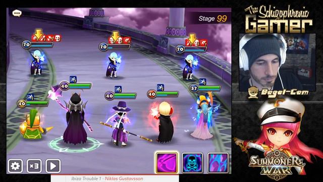 SUMMONERS WAR : Sonnet the Water Harp Magician - ToA 99 Hard test смотреть онлайн