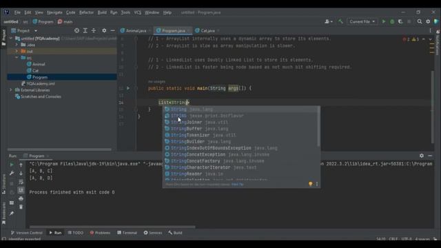 Java ArrayList | Java LinkedList