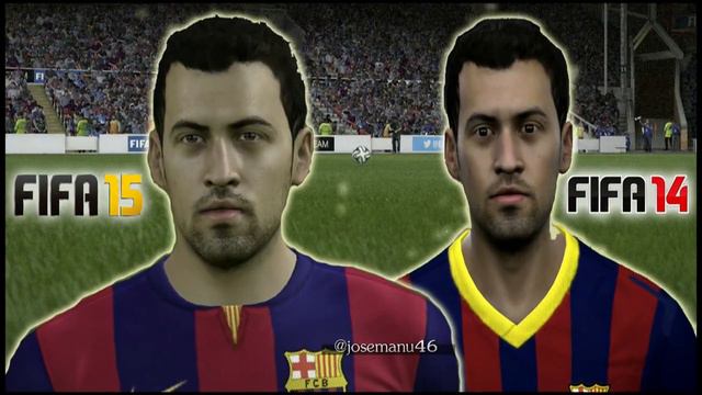 FIFA 15 vs FIFA 14 BARCELONA FACE COMPARISON (Newest Faces) смотреть онлайн
