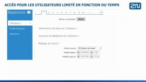 [FRENCH]  2N Interphones IP: Configuration du contrôle d'accès