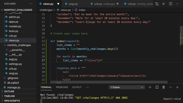 026-Practicing URLs, Views & Dynamic View Logic-opendir.cloud.  #programmer #coding #pythondjango
