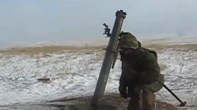 Стрельба из миномета 2Б11 смотреть онлайн
