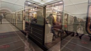 Ретропоезд "Сокольники" на станции Чистые Пруды