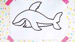 HOW TO DRAW A SHARK EASY for kids. КАК НАРИСОВАТЬ АКУЛУ для детей. bolalar uchun akula rasmlari