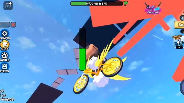 Прохожу 4 мир в Obby But You're on a Bike! смотреть онлайн