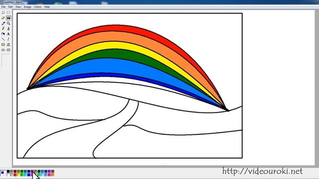 Рисование в Paint(e) Инструмент Кривая смотреть онлайн