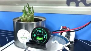 Быстрая встраиваемая USB розетка-зарядка для транспорта QC3.0 + PD Type C DEKART TUC-0204-BK