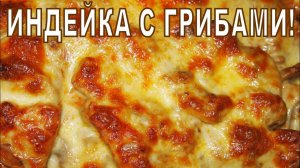 Рецепт - ПРАЗДНИЧНЫЙ РЕЦЕПТ!ИНДЕЙКА с ГРИБАМИ в ДУХОВКЕ