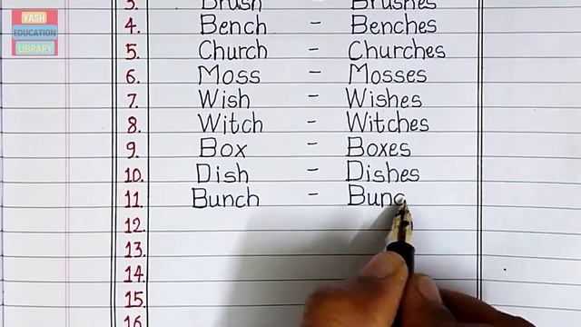 20 Plurals with [-es] | Singular and Plurals | Irregular Plurals