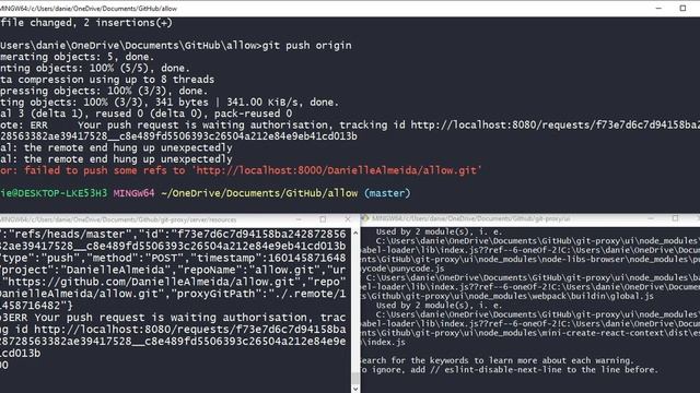 Git Proxy: push em repositório permitido - Aprovação do push смотреть онлайн
