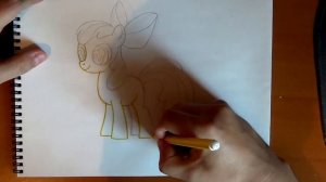 How to draw Pony Apple Bloom, Como dibujar Apple Bloom, Как нарисовать пони Эппл Блум