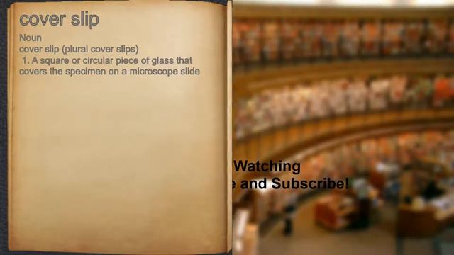 What does cover slip mean? смотреть онлайн