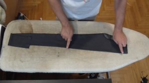 Обработка складки  по стрелке на передней половинке брюк, и ВТО .