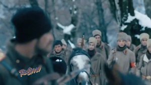 Кыванч Татлытуг в роли поручика Эминова. Курт Сеит и Александра.