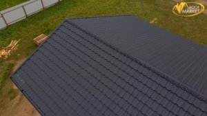 Монтаж кровли из металлочерепицы Kvinta Uno Velur RAL 9005 (Квинта Уно Гранд Лайн)