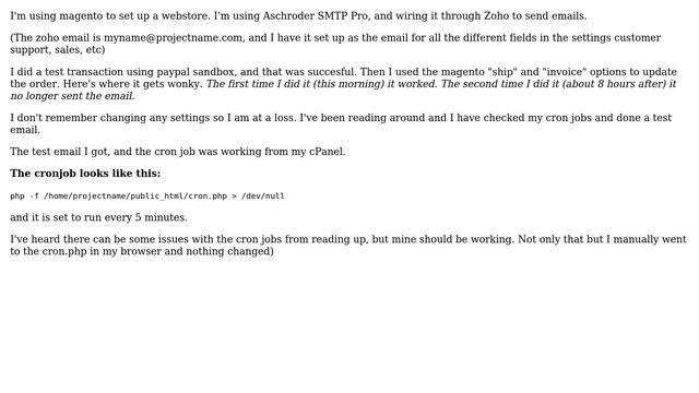 Magento: Magento 1.9.2.1 test emails sending, but order emails not смотреть онлайн