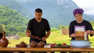 UNIQUE DISH Cooking from Lamb Intestines KOKOREC in Azerbaijani Style