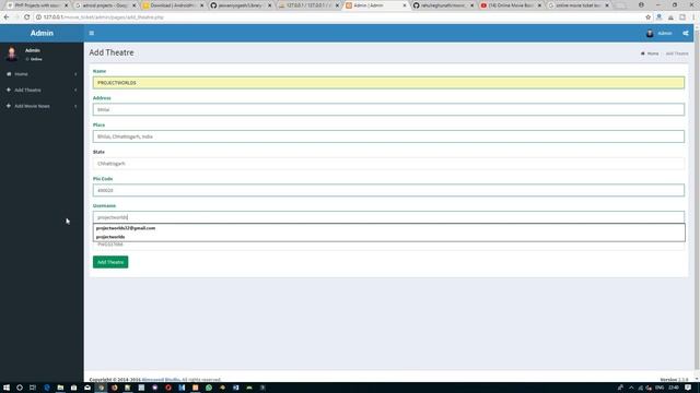 Online Movie Ticket Booking System in php