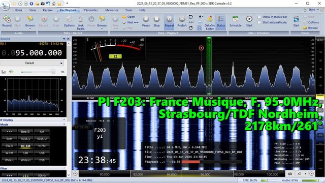 13.06.2024 20:37UTC, [Es], France Musique, Франция, F, 95.0МГц, 2178км