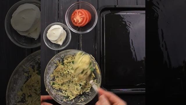Как Приготовить Картофельные Лепешки Запеченные со Шпинатом! Готовим за 1 Минуту!