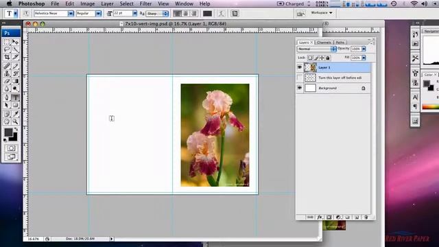 Canon - Inkjet printable cards setup Photoshop on a Mac for Canon Vertical Image