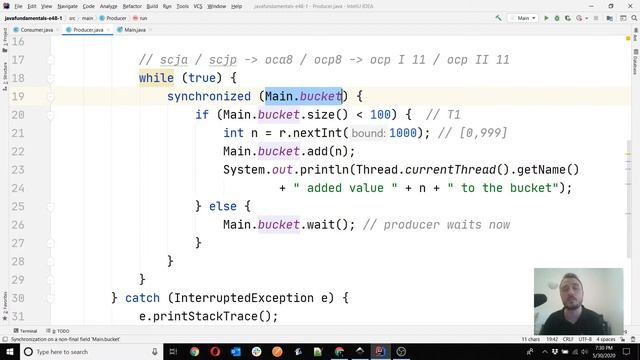 Java Fundamentals - Lesson 48 - wait(), notify() and using volatile смотреть онлайн