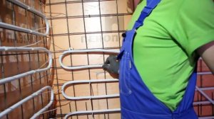 Монтаж водяных теплых стен 2