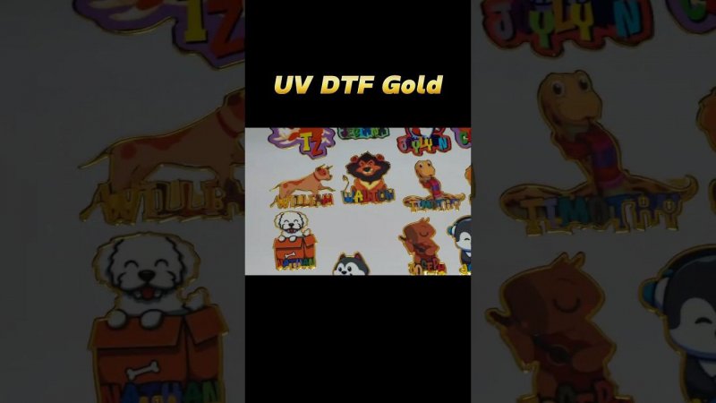 UV DTF Gold #shortsyoutube #shortsvideo #uvdtf #dtfuv #gold #uvdtfprinting