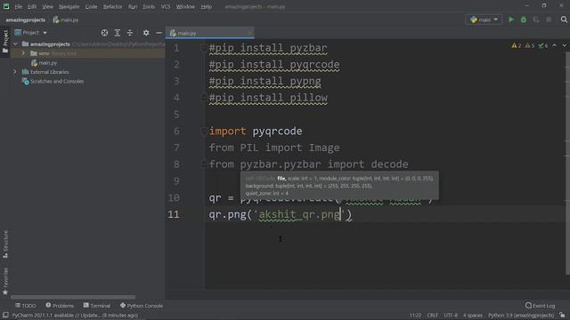 QR Generator in Python | Python Mini Project | Python Projects